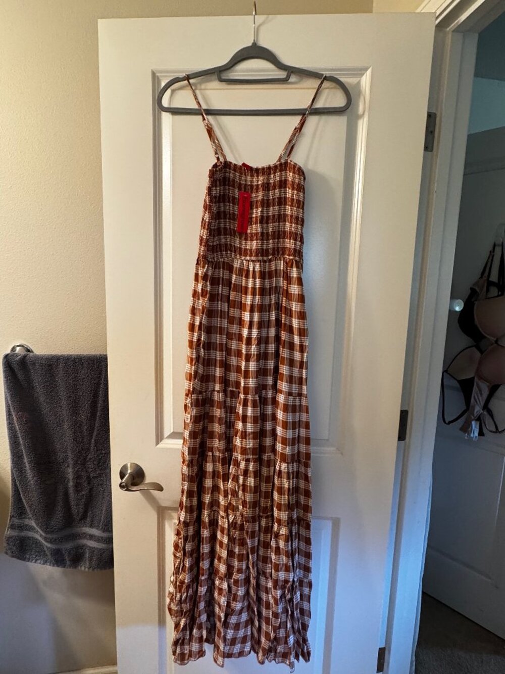 Women's Homegrown Brown Palaka Dress - Size Small/Medium